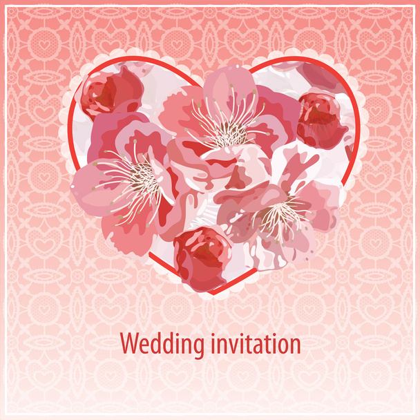 Invitation for wedding - Vettoriali, immagini