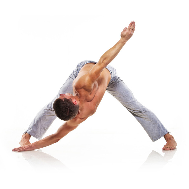Man is making yoga - Foto, Imagen