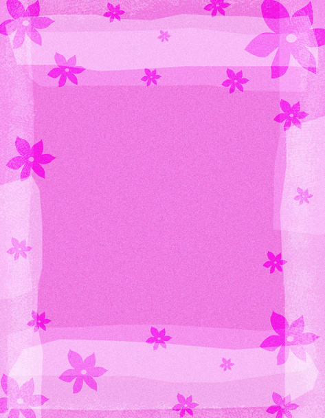 Pink floral frame - Foto, Imagen