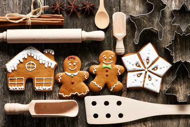 Biscuits maison au pain d'épice de Noël - Photo, image