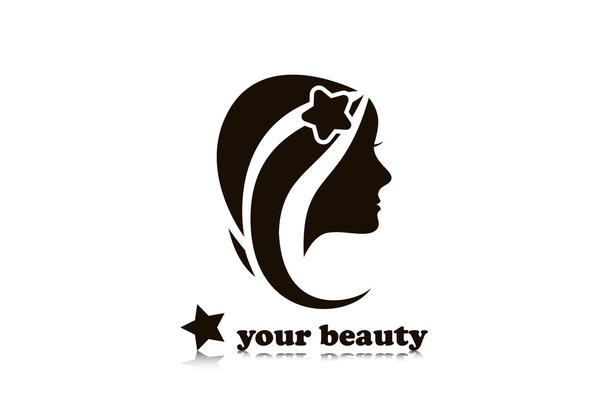 λογότυπο μαλλιά γυναίκα - Διάνυσμα, εικόνα