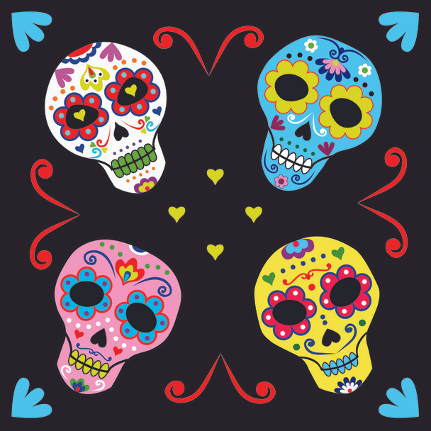 Sugar scull background - Vector, Image