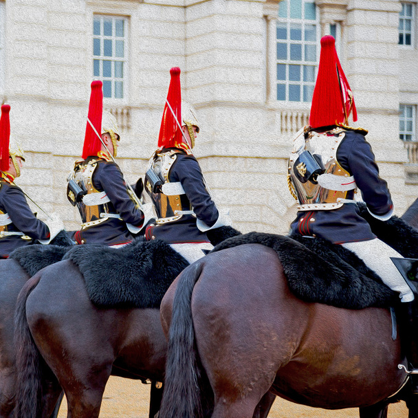 για τη βασίλισσα στο Λονδίνο Αγγλίας άλογο και ιππικό  - Φωτογραφία, εικόνα