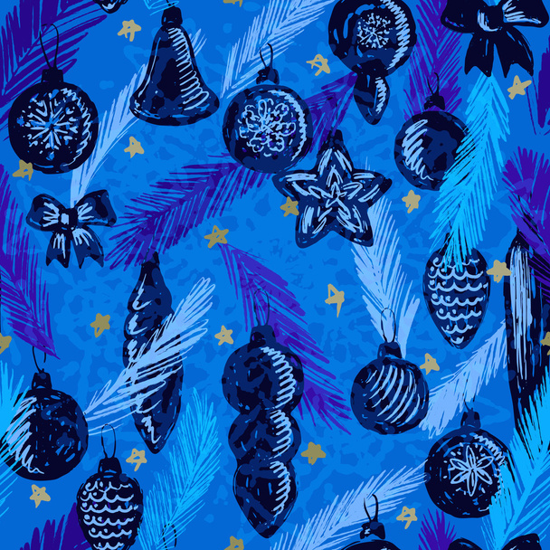 Christmas Tree Seamless pattern - Vektor, Bild