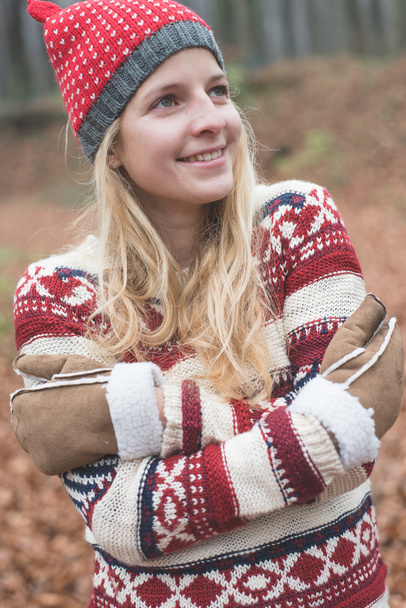 Young woman wearing warm clothes - Photo, Image