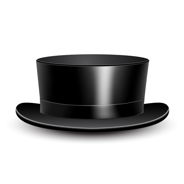 Illustration black cylinder hat. - Vektor, Bild
