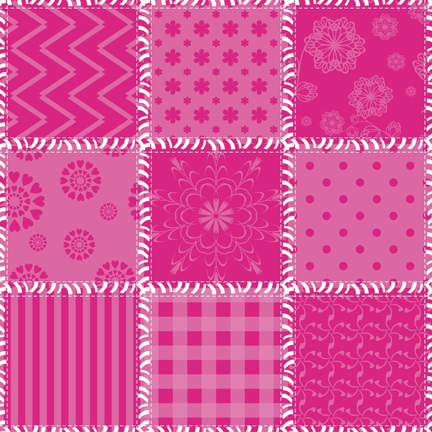 fundo patchwork com padrões diferentes - Vetor, Imagem