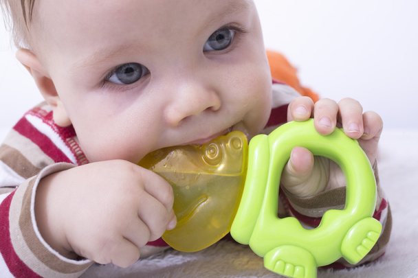 Infant with the teether - Foto, Imagen