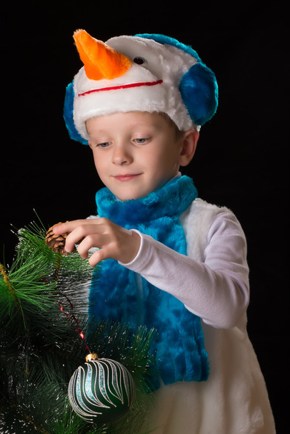 Çocuk Noel kostümü snowma - Fotoğraf, Görsel