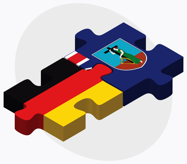 Saksan ja Montserrat Flags
 - Vektori, kuva