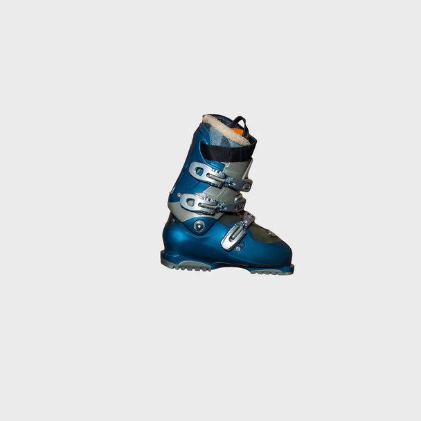 Blue sport  ski boots - Zdjęcie, obraz