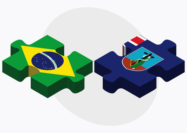 Brasilia ja Montserrat liput
 - Vektori, kuva