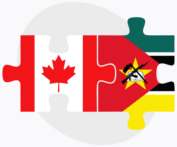 Καναδά και Μοζαμβίκη σημαίες  - Διάνυσμα, εικόνα