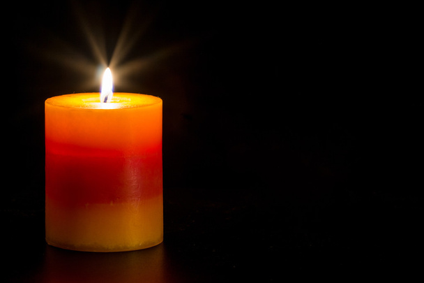 Candles with black background - Photo, Image