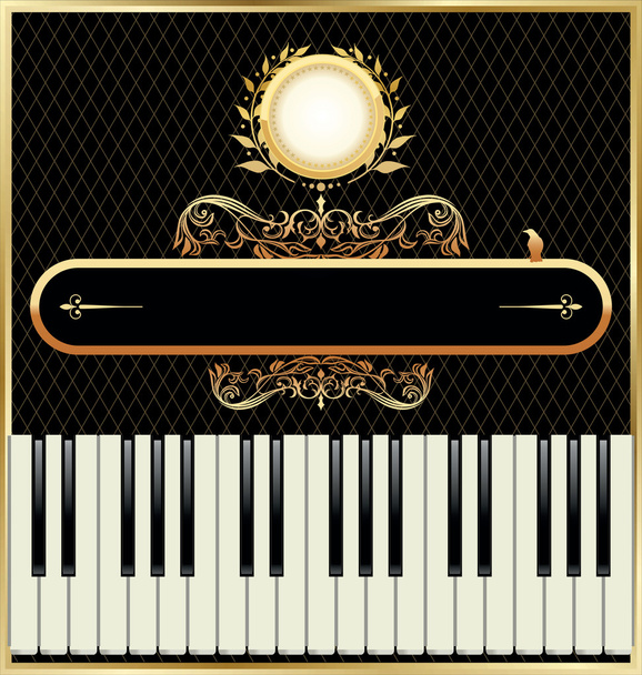 Elegant piano background - Vektor, obrázek