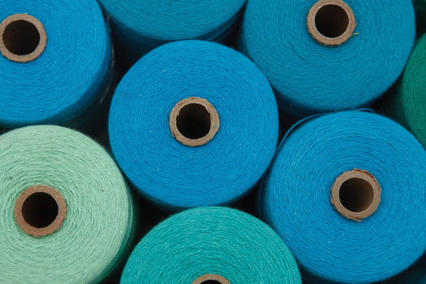 Close up color sewing threads as a background - Photo, Image