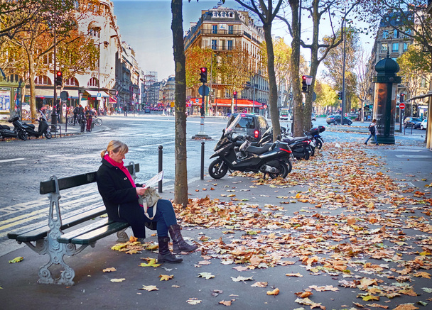 Boulevard Haussmann, Paris, France - Valokuva, kuva