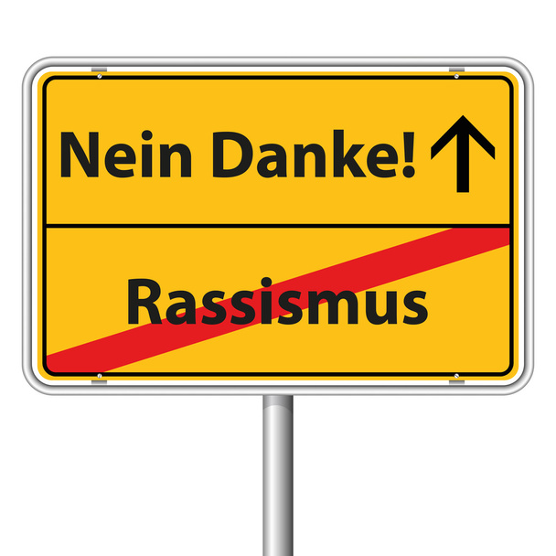 Illustration Vektor Grafik Verkehrszeichen Rassismus - Vektor, Bild