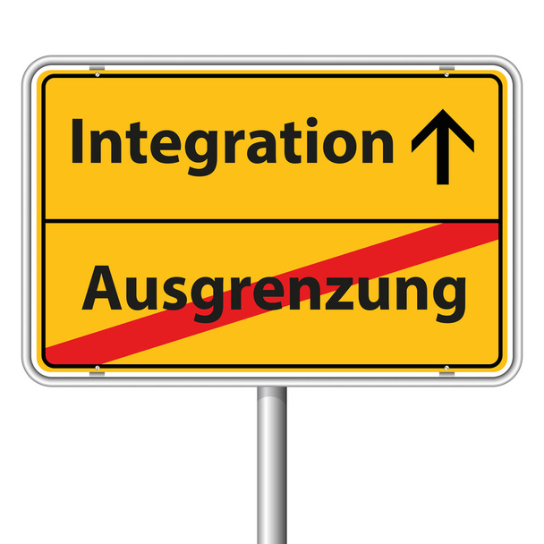 Illustration Vektor Grafik Verkehrszeichen Integration - Vektor, Bild