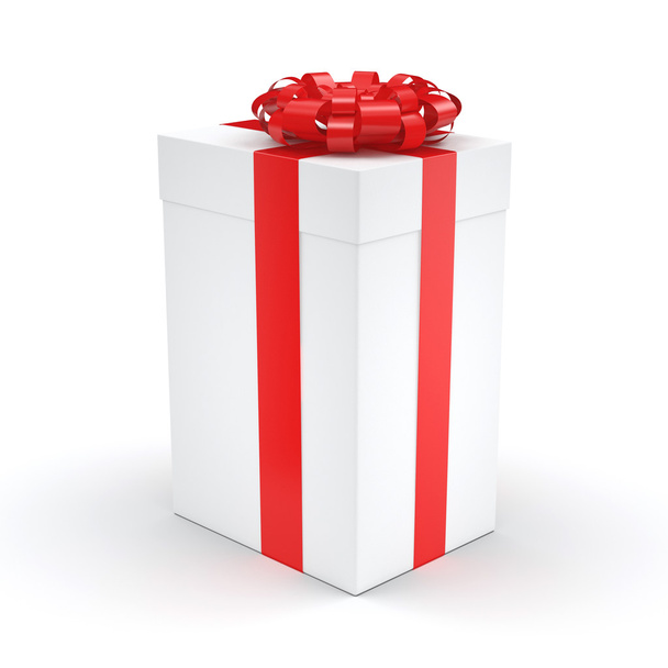 White gift box - Фото, изображение