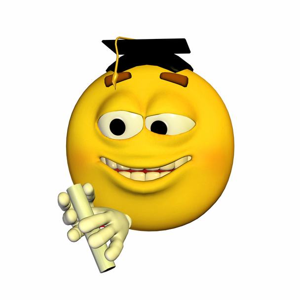 Graduating Emoticon - Photo, Image