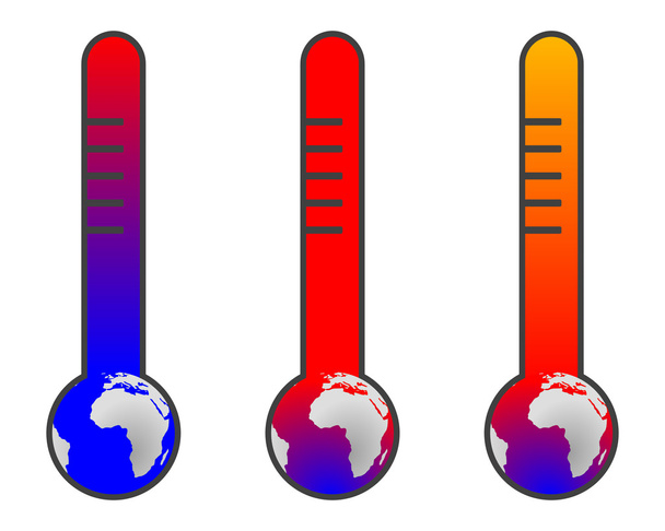 Зміна клімату: глобальне потепління
 - Вектор, зображення