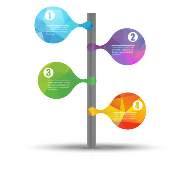colorful round diagram infographics for presentations - Vector, Image