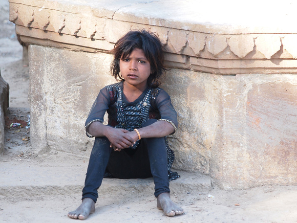 φτωχή κοπέλα Νεπαλέζικα - Φωτογραφία, εικόνα