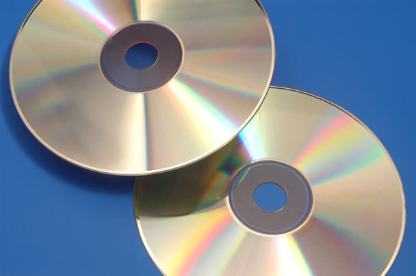 CD, DVD, aislado en azul
 - Foto, imagen