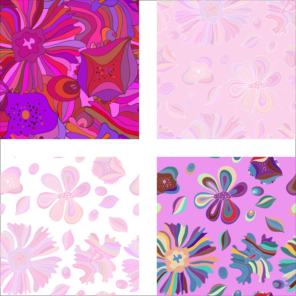 Set Set of colorful purple pattern - ベクター画像