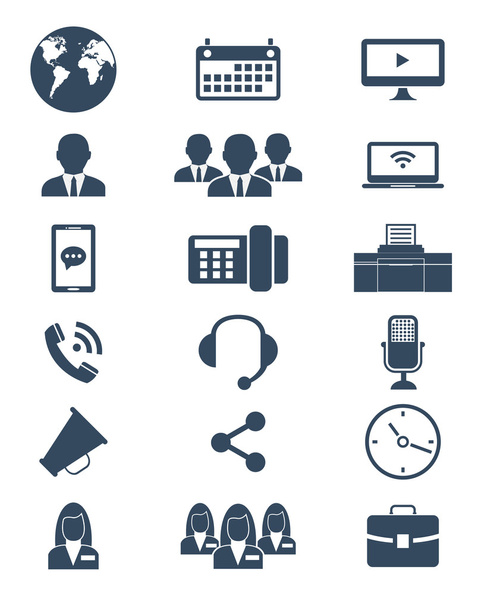 Office and finance icons - Wektor, obraz