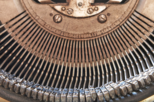 Symbol and mechanism of old typewriter. - Photo, Image