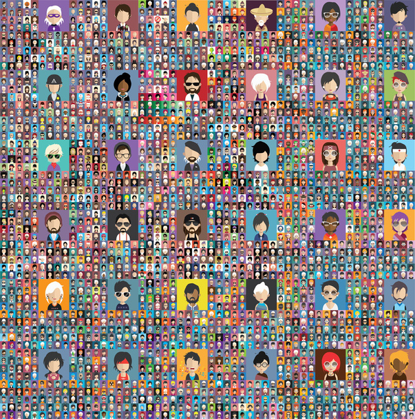 Conjunto de personas avatar iconos
 - Vector, Imagen