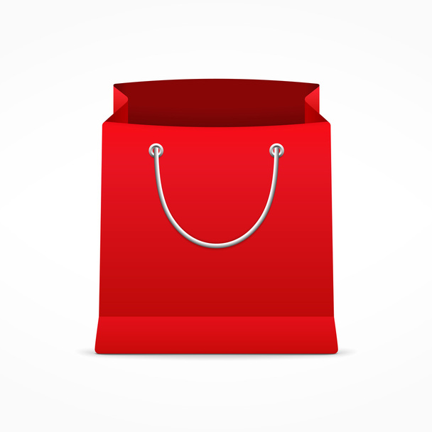 κόκκινη τσάντα για ψώνια - Διάνυσμα, εικόνα