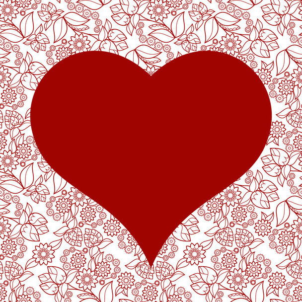 Heart seamless pattern for Valentines day card background - Vektor, obrázek