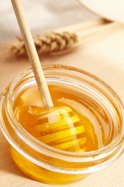 Miel avec bâton de bois
 - Photo, image