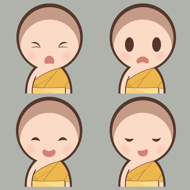Buddha výraz, kreslené vektorové - Vektor, obrázek