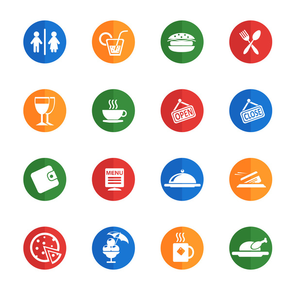 Cafe Silhouette Icons - Vector, Image