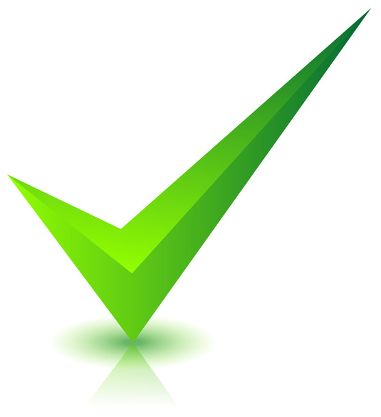 Check mark green icon - Vector, Image