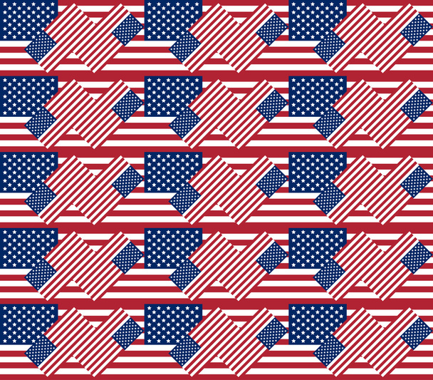 Patriotic USA seamless pattern background texture - Vector, Image