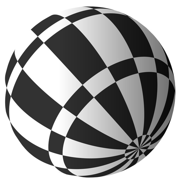abstract checkered sphere - Вектор, зображення