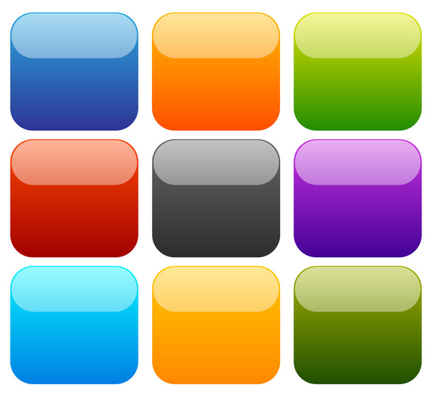 set of blank color squares - Vector, afbeelding