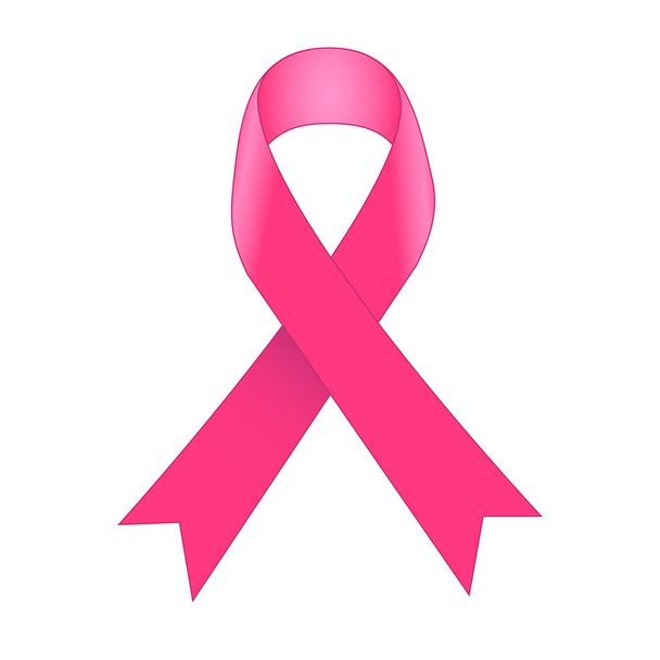 pink single ribbon - Vector, Image