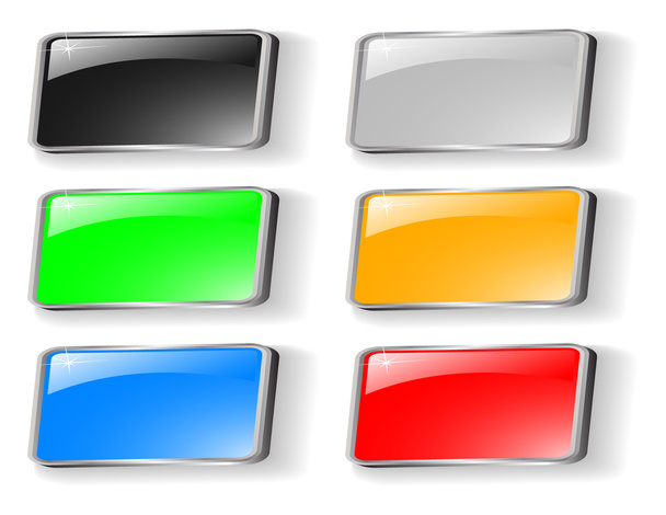 the vector set of colored buttons - Vector, imagen