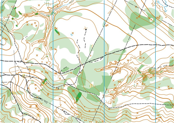 mapa vetorial topográfico
 - Vetor, Imagem