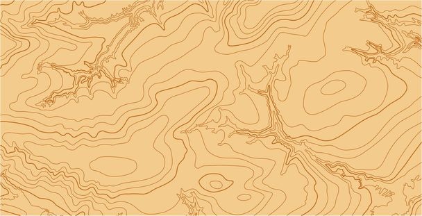 Abstract vector topografische kaart in bruine kleuren - Vector, afbeelding
