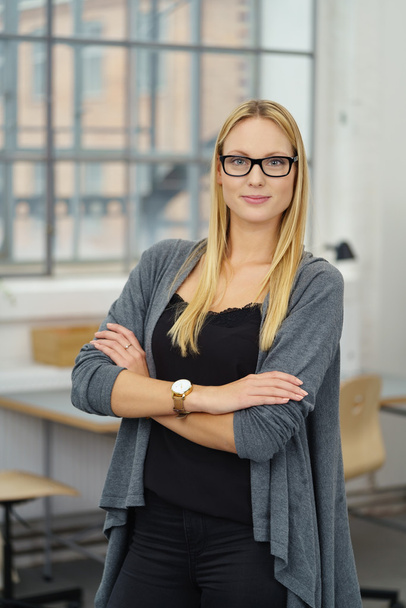Confident Young Businesswoman with Arms Crossed - Photo, image