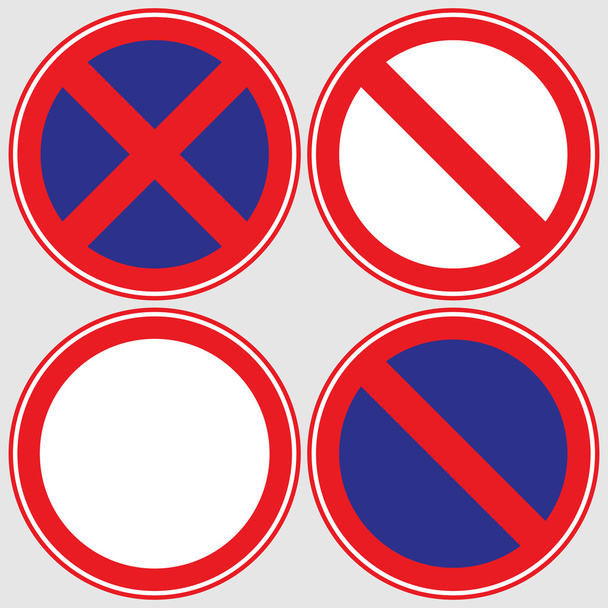 banning the road sign - Vector, Image
