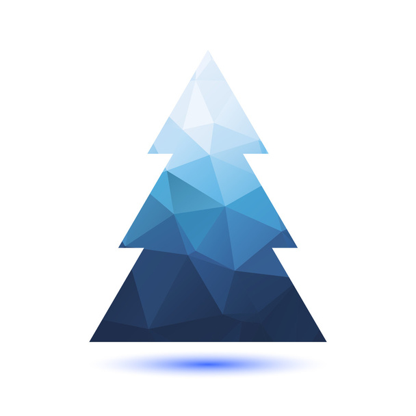 blue christmas tree - Vetor, Imagem