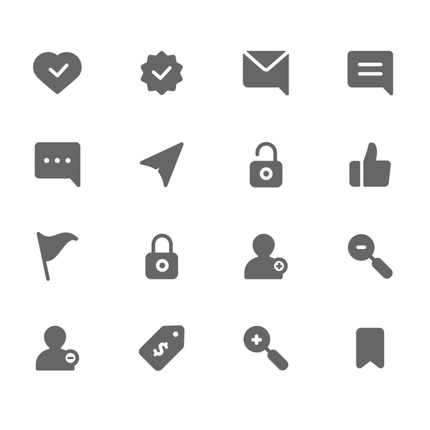 Personal  little icons - Vector, Image